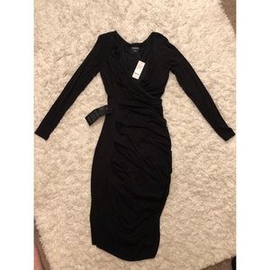 Bebe long sleeve black dress